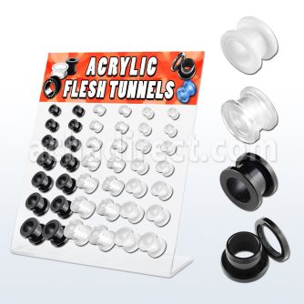 dapg3 display 42 dilataciones tunel tornillo acrilicas 3mm 12mm distribuidor