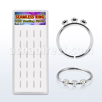 dhma9c display 24 aro continuo plata 925 tres cristal 1 5mm 10mm mayorista