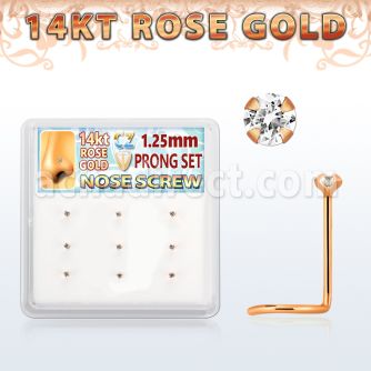 drsc26 caja 9 nariz l oro rosa 14 kts 0 6mm zirconia redondas claras 1 25mm distribuidor mayorista
