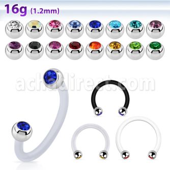 fcbejb25 barbell circular bio flexible bolas 2 5mm acero joya bisel mayorista