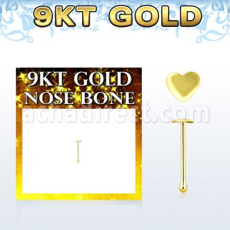 g9bht piercing nariz hueso oro 9 kts 0 6mm corazon oro liso 2 5mm distribuidor