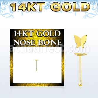 gbbt2 piercing nariz hueso oro 14 kts 0 6mm mariposa oro liso 2 5mm distribuidor