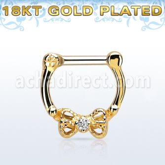 gsepk14 septum click plata 925 oro 18 kts barra cierre acero 316l arco zirconia centro mayorista