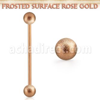 inttfo5 barbell industrial acero 316l pvd oro rosa bolas acero esmerilado 5mm venta