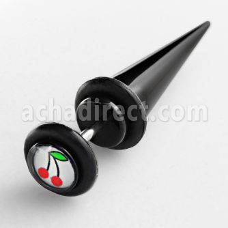 ivtpl4 expansor falso acrilico negro logo cerezas anillos goma 6mm distribuidor