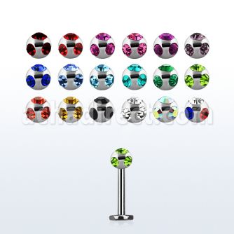 lbca4 labret acero quirurgico bola multi joya 4mm distribuidor