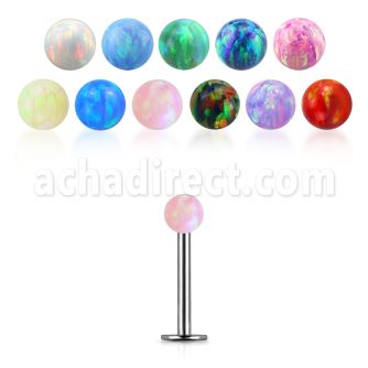 lbop3 labret acero 316l bola opalo 3mm distribuidor mayorista
