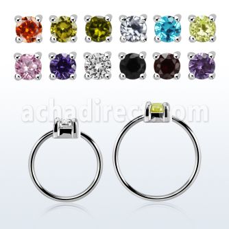 nhz25 aro continuo nariz plata 925 con zirconia 2 5mm mayorista