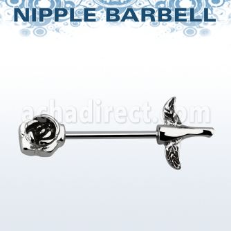 npsh2 barbell pezon acero quirurgico rosa hojas al por mayor