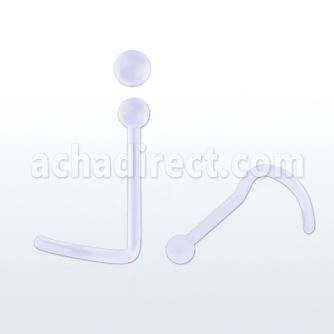 nscrt20 retainer piercing nariz l bio flexible transparente bola 2mm distribuidor mayorista