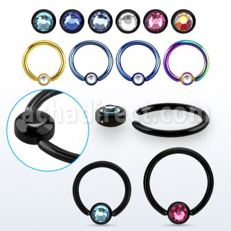 rccrt4 aro bola presion acero 316l pvd disco redondo 4mm cristal plano bisel distribuidor mayorista