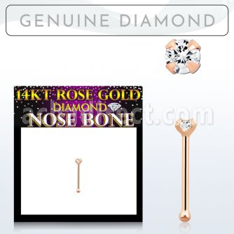 rnpdb1 piercing nariz hueso oro rosa 14 kts 0 6mm diamante redondo claro 1 5mm venta