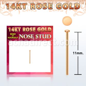 rysrd1 piercing nariz doblar tu mismo oro rosa 14 kts 0 6mm redonda 1mm mayorista