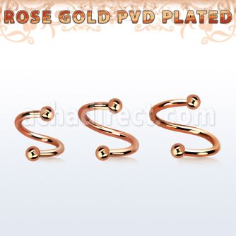 spettb25 espiral ceja acero 316l pvd oro rosa bolas 2 5mm distribuidor