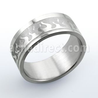 sr204 anillo tallado acero inoxidable mate lineas brillo espejo distribuidor