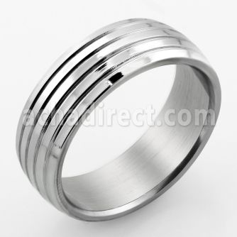 sr310 anillo acero inoxidable brillo espejo 4 lineas superficiales curvas suaves venta