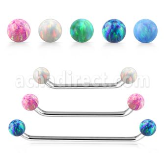 subbo5 barbell superficial industrial acero quirurgico 90 grados bolas opalo 5mm mayorista