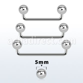 sudb5 barbell superficial industrial acero quirurgico 90 grados bolas 5mm mayorista