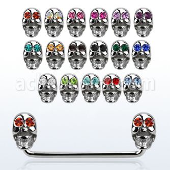 sudsk9c barbell superficial industrial acero 316l 90 grados calaveras acero ojos cristal distribuidor mayorista