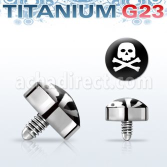 talg1 microdermal titanio g23 disco 4mm logo calavera rosca interna base microdermal 2mm 2 5mm mayorista