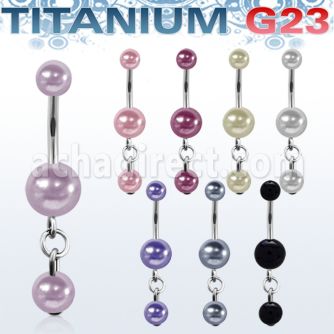 ubndpr1 piercing ombligo titanio g23 bolas perlas falsas 5mm 8mm perla 6mm distribuidor