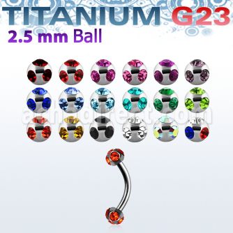 ubnemj25 barbell circular titanio g23 bolas multi joyas 2 5mm distribuidor mayorista