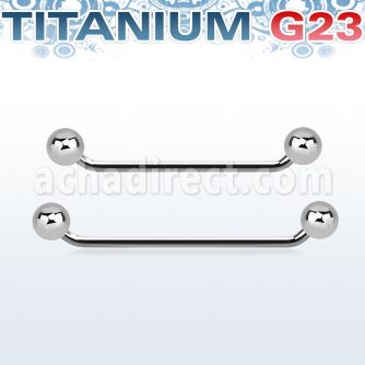 usubb5 barbell superficial industrial titanio g23 45 grados bolas titanio 5mm distribuidor mayorista