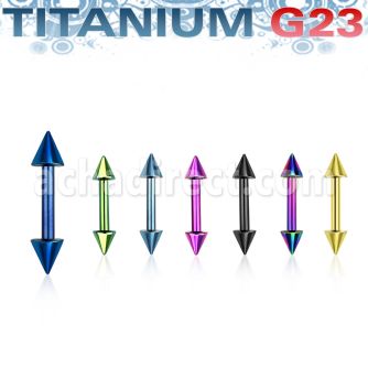 utbbecn barbell ceja titanio g23 anodizado conos 3mm mayorista