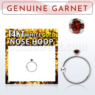 whge2 aro nariz oro blanco 14 kts 0 6mm granate autentica 2mm distribuidor