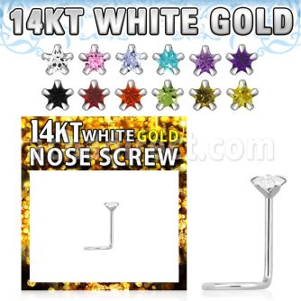 wszsc1 piercing nariz l oro blanco 14 kts 0 6mm zirconia estrella 3mm chapado rodio distribuidor