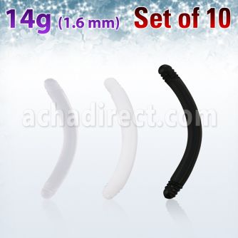 xabn14g pack 10 piercing ombligo embarazada hecho acrilico flexible venta