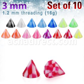 xckcn3 pack 10 conos acrilicos cuadros 3mm rosca venta