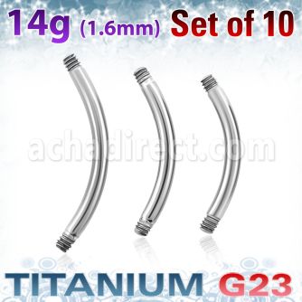 xubn14g pack 10 barras banana titanio g23 brillo espejo 8mm 14mm distribuidor mayorista