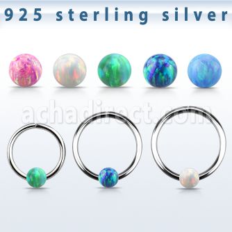 agselo20 aro continuo plata 925 bola opalo 3mm distribuidor