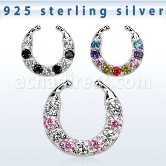 agsepz2x falso septum plata 925 1mm zirconia 2 5mm circular 12mm distribuidor mayorista