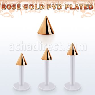 albttcn4 labret bio flex cono acero pvd oro rosa 4mm venta