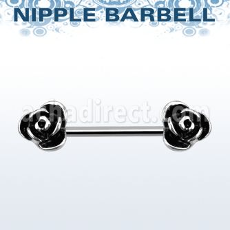 bb2ros barbell pezon acero quirurgico rosas detalles negro distribuidor mayorista