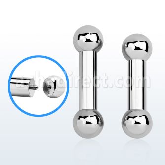 bb2x barbell lengua acero 316l 6mm bolas rosca externa 10mm mayorista