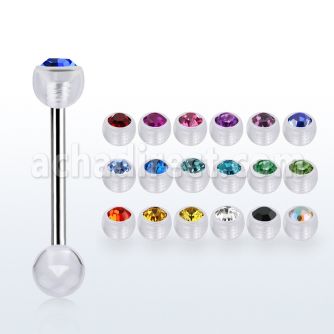 bbajb5 barbel lengua acero quirurgico bola bio flex 5mm cristal bisel bola acrilicia lisa 5mm al por mayor