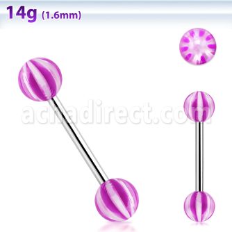 bbdxw barbell lengua acero quirurgico bolas acrilicas 6mm estrella 58 16mm al por mayor
