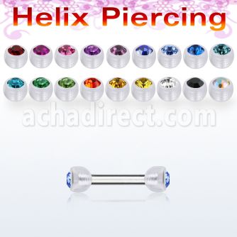bbeajb3 barbell ceja helix acero quirurgico bolas bioflexibles 3mm cristal bisel venta