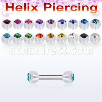 bbeajb4 barbell ceja helix acero quirurgico bolas bioflexibles 4mm cristal bisel al por mayor