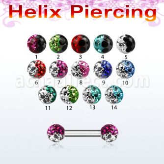 bber23e barbell helix ceja acero quirurgico bolas multi cristal 3mm en disenos bi color mayorista
