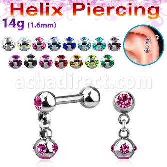 bber39b barbell helix acero quirurgico bolas 4mm bola multi joya 4mm mayorista
