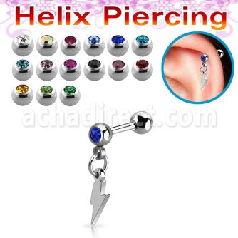 bber80 barbell helix acero quirurgico bola 4mm joya bisel bola 4mm acero liso colgante acero liso rayo venta