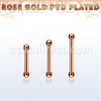 bbettb2 barbell ceja acero 316l pvd oro rosa bolas 2mm mayorista