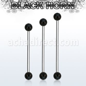 bbinwk5 barbell industrial organico barra acero 316l bolas cuerno negro 5mm distribuidor mayorista
