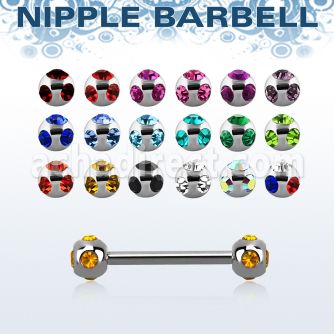 bbnp5c barbell pezon acero quirurgico bolas multi joya 5mm venta