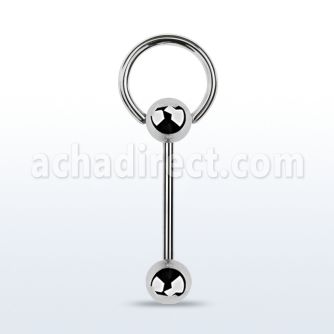 bbsl barbell lengua acero quirurgico 316l bola 6mm anillo unido ella 16mm distribuidor mayorista