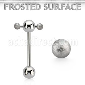 bbspnfo barbell lengua cruzado acero 316l bolas 6mm barra cruzada bolas 3mm acero esmerilado 58 16mm al por mayor
